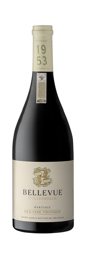 Bellevue 1953 Pinotage bottle from Bellevue Wine Estate.