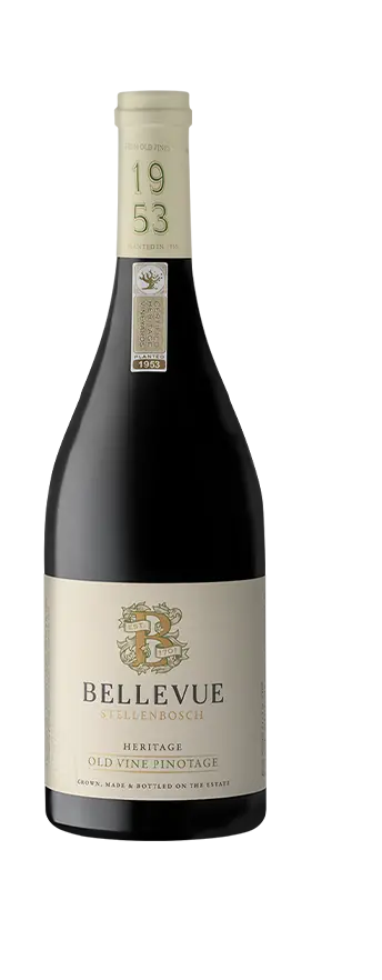 Bellevue 1953 Pinotage bottle from Bellevue Wine Estate.